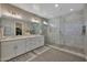 Spa-like bathroom with double vanity and large shower at 1336 E Sierra Vista Dr, Phoenix, AZ 85014