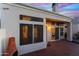 View of the back patio and windows at 16206 S 11Th Pl, Phoenix, AZ 85048