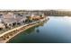 Aerial view of lakefront homes and landscape at 16206 S 11Th Pl, Phoenix, AZ 85048