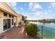 Relaxing patio overlooking a serene lake. Enjoy peaceful water views at 16206 S 11Th Pl, Phoenix, AZ 85048