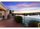 Tranquil patio with breathtaking sunset lake views at 16206 S 11Th Pl, Phoenix, AZ 85048