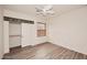 Bedroom with wood-look flooring and ceiling fan at 17020 E Kiwanis Dr # 102, Fountain Hills, AZ 85268