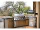 Stainless steel outdoor kitchen with built-in grill at 17020 E Kiwanis Dr # 102, Fountain Hills, AZ 85268