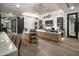 Modern coffee bar with a white brick backsplash and light wood cabinets at 17219 W Vacaville St, Surprise, AZ 85388