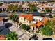 Aerial view of beautiful red-tiled home in a suburban neighborhood at 17459 N 79Th St, Scottsdale, AZ 85255