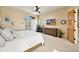 Comfortable main bedroom with private balcony access and plenty of natural light at 17459 N 79Th St, Scottsdale, AZ 85255