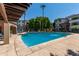 Relaxing community pool area with shaded seating at 3302 N 7Th St # 208, Phoenix, AZ 85014