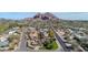 Residential neighborhood view with tree-lined streets and beautiful mountain views at 4022 E Stanford Dr, Phoenix, AZ 85018