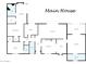 Detailed layout of the house, showcasing the positioning of the Kitchen, Living Room, and Bedrooms at 4022 E Stanford Dr, Phoenix, AZ 85018