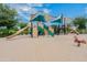 Modern playground with slides, climbing structures, and shade at 4627 S Grenoble Cir, Mesa, AZ 85212