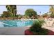 Community pool with lounge chairs and umbrellas at 4829 E Lake Point Cir, Phoenix, AZ 85044