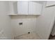 Clean laundry room with upper cabinets and space for washer and dryer at 620 S Laveen Dr, Chandler, AZ 85226