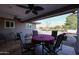 Covered patio with seating area, perfect for outdoor dining at 9215 W Raintree Dr, Sun City, AZ 85351