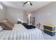 Main bedroom with plush carpeting and ceiling fan at 2743 N Lema Dr, Mesa, AZ 85215