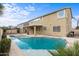 Relaxing blue swimming pool in the backyard at 3591 E Remington Dr, Gilbert, AZ 85297