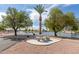 Peaceful lakeside seating area with picnic table at 430 S 81St Pl, Mesa, AZ 85208