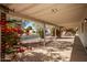Covered patio with bougainvillea and view of street at 430 S 81St Pl, Mesa, AZ 85208