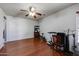Spare bedroom with hardwood floors and ceiling fan at 13616 W San Miguel Ave, Litchfield Park, AZ 85340