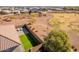 Aerial view showcasing the home's private backyard and surrounding landscape at 20121 W Lilac St, Buckeye, AZ 85326