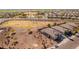 Aerial view of houses and community green space at 20121 W Lilac St, Buckeye, AZ 85326