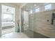 Large walk-in shower with glass enclosure and modern tile at 20121 W Lilac St, Buckeye, AZ 85326