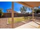 Private backyard with grassy area and covered patio at 321 W Betsy Ln, Gilbert, AZ 85233