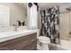 Clean bathroom with shower/tub combo and modern vanity at 3301 S Goldfield Rd # 2068, Apache Junction, AZ 85119