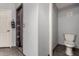 Small bathroom with toilet and shower at 3301 S Goldfield Rd # 2068, Apache Junction, AZ 85119