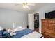 Bright bedroom with a double bed and home office at 3301 S Goldfield Rd # 2068, Apache Junction, AZ 85119