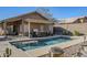 Backyard with pool and patio furniture at 3537 N San Gabriel Cir, Mesa, AZ 85215