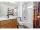 Bathroom featuring a shower and a tub with coordinated fixtures at 548 N 82Nd St, Mesa, AZ 85207