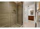 Modern bathroom with a glass shower and stylish vanity at 7130 E Berneil Ln, Paradise Valley, AZ 85253