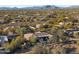 Aerial view showcasing the home's location in a quiet neighborhood at 7469 E Red Bird Rd, Scottsdale, AZ 85266