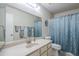 Clean bathroom with shower/tub combo, single sink vanity at 7950 E Keats Ave # 197, Mesa, AZ 85209