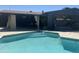 Private pool with patio and outdoor entertaining space at 8520 E Mackenzie Dr, Scottsdale, AZ 85251