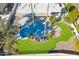 Aerial view showcasing the expansive backyard oasis with a pool at 8709 E Irish Hunter Trl, Scottsdale, AZ 85258