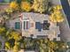 Property's solar panels are visible in this overhead view at 12544 N 120Th Pl, Scottsdale, AZ 85259