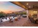 Spacious backyard oasis with a pool, spa, and fire pit at 12544 N 120Th Pl, Scottsdale, AZ 85259