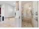 Spa-like bathroom with a large shower and a relaxing soaking tub at 12544 N 120Th Pl, Scottsdale, AZ 85259