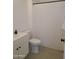 Clean bathroom with shower/tub combo, white vanity, and tile floor at 13808 N Silverbell Dr, Sun City, AZ 85351