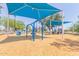 Community playground with shade structures and playset at 2201 E Holmes Ave, Mesa, AZ 85204