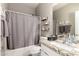 Bathroom with shower/tub combo and granite vanity at 2527 W Kit Carson Trl, Anthem, AZ 85086