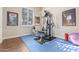 In-home gym with various exercise equipment and a yoga ball at 3205 S Ponderosa Dr, Gold Canyon, AZ 85118