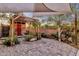 Backyard with shed, pergola, and shade sail at 3310 W Christy Dr, Phoenix, AZ 85029