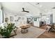 Open concept living and kitchen area with hardwood floors at 8214 E Northland Dr, Scottsdale, AZ 85251
