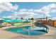 Inviting kidney-shaped pool with a painted desert mural at 8214 E Northland Dr, Scottsdale, AZ 85251