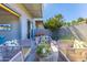 Private patio with seating area and fire pit at 5455 E Lincoln Dr # 1001, Paradise Valley, AZ 85253