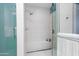 Large walk-in shower with built-in seat and glass enclosure at 5455 E Lincoln Dr # 1001, Paradise Valley, AZ 85253
