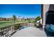 Balcony view overlooking a golf course, mountains and blue sky on a sunny day at 6178 W Quail Ave, Glendale, AZ 85308