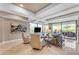 Bright living room featuring comfortable seating and large windows at 7117 E Rancho Vista Dr # 3006, Scottsdale, AZ 85251